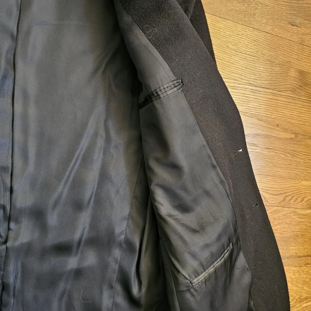 Vintage Polo Ralph Lauren Blazer Men 43L Black Camel Hair Sport Coat Made in USA